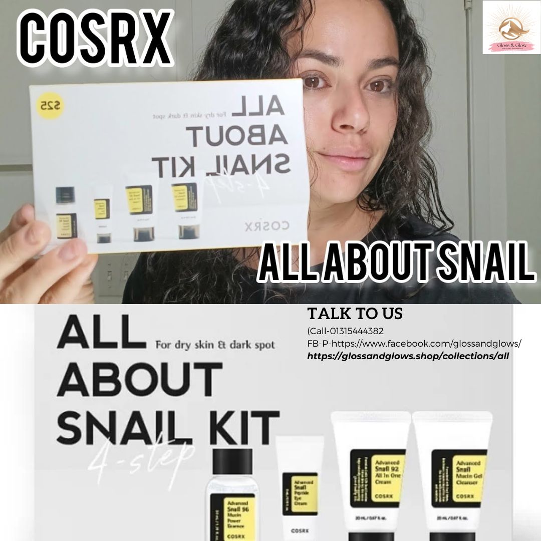 Cosrx All About Snail Kit(Gel Cleanser 20ml,Essence 30ml,Eye Cream 5ml & 92 Cream 20g)