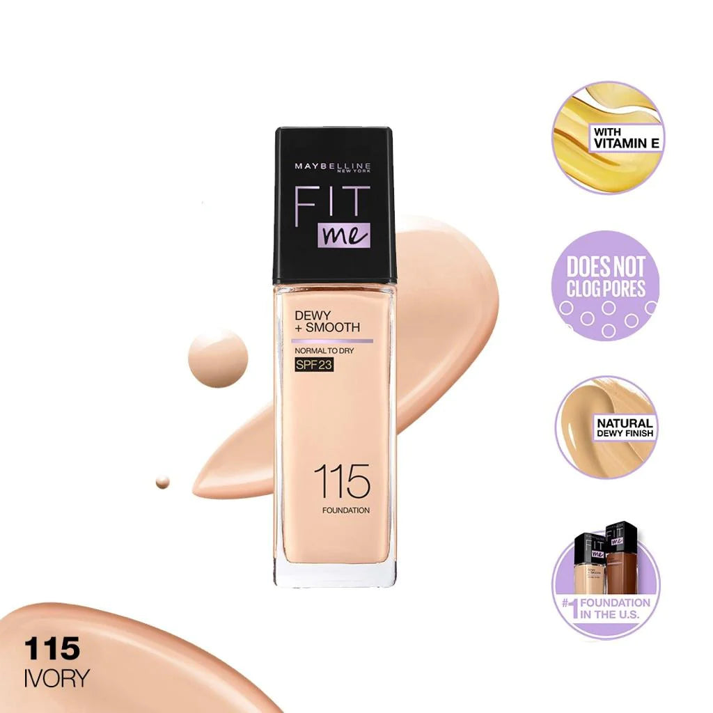 Maybelline Fit Me Matte + Poreless Liquid Foundation SPF-(115 Shed)