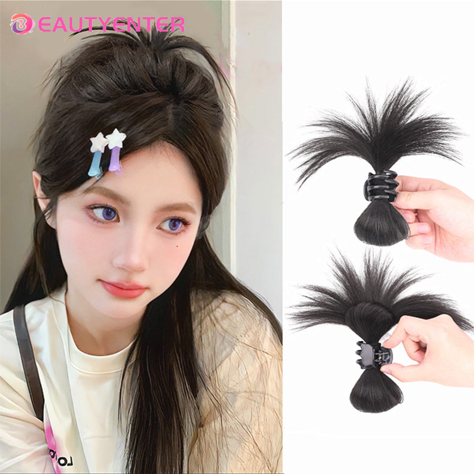 Messy Bun Hair Piece Claw Clip-Light Brown Color