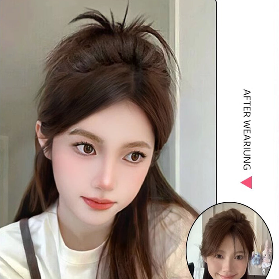 Messy Bun Hair Piece Claw Clip-Light Brown Color