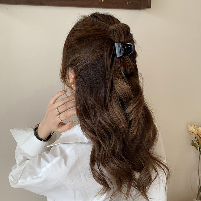Messy Bun Hair Piece Claw Clip-Light Brown Color