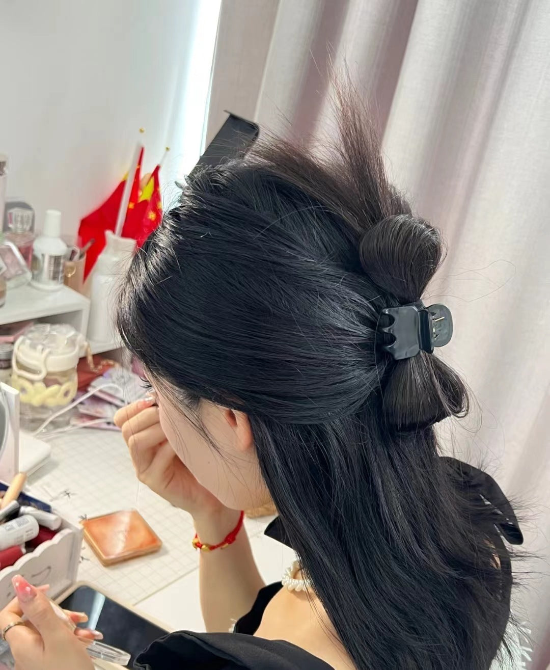 Messy Bun Hair Piece Claw Clip-Light Brown Color