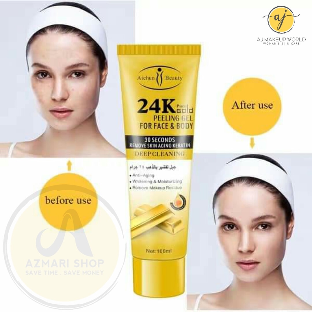 Aichun beauty 24k pure gold peeling gel for face & body 100 ML