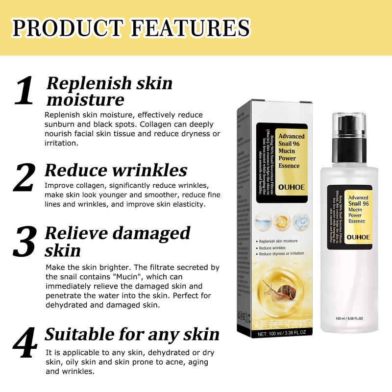৯৬% খাঁটি স্নেইল-OSRX Advanced Snail Mucin 96% Power Repairing Essence