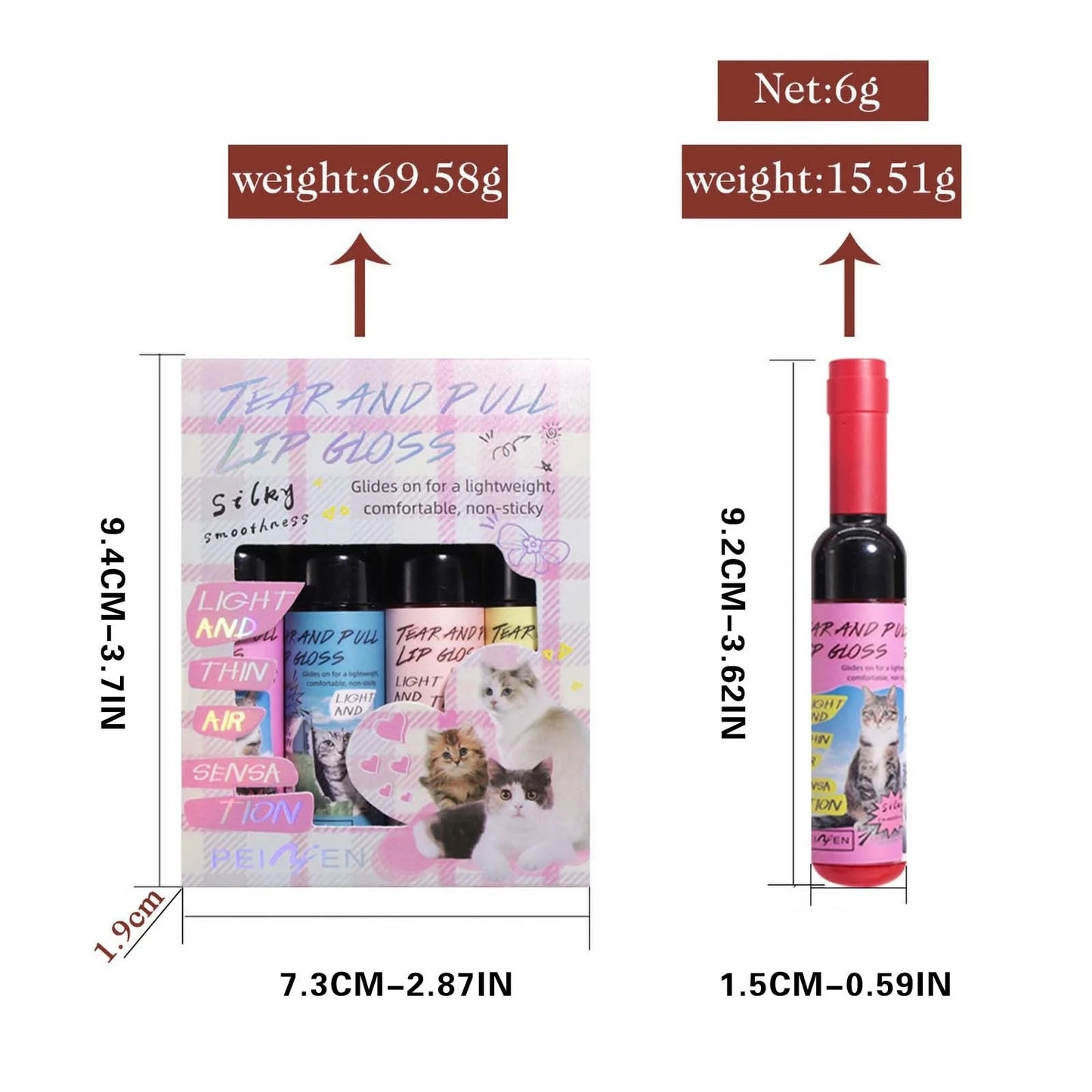 Wine Lip Tint-8 pcs set