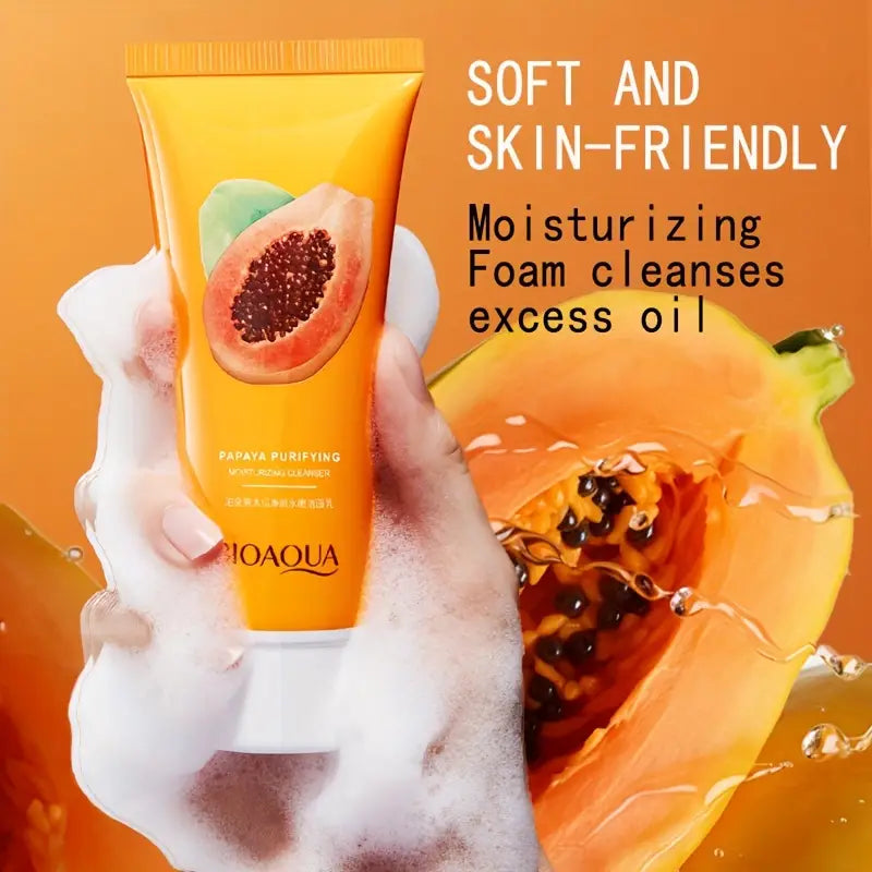BIOAQUA Papaya Cleansing Cleanser-2pcs+২পিচ ফ্রি
