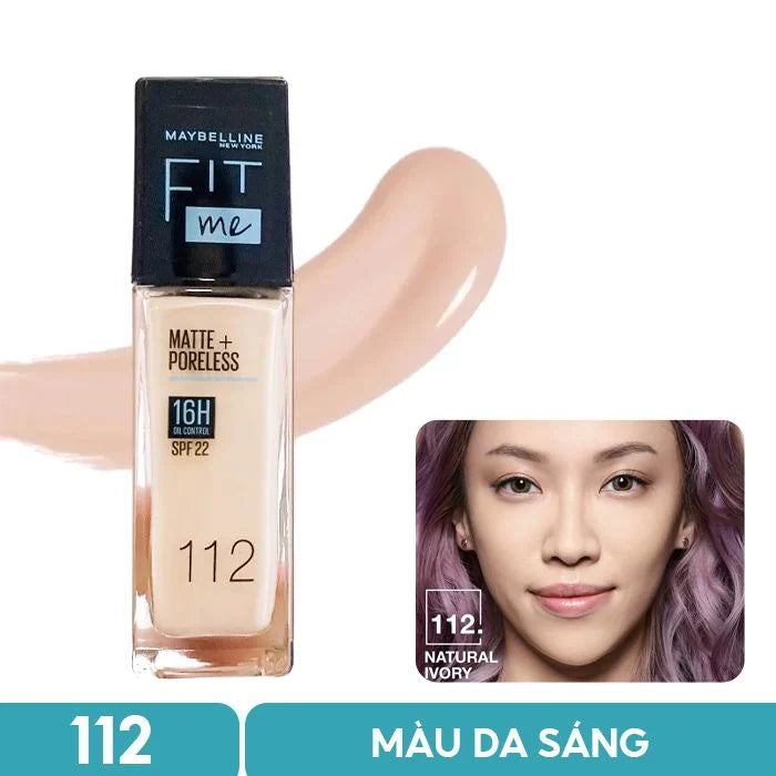 Maybelline Fit Me Matte + Poreless Liquid Foundation SPF-(112 Shed)