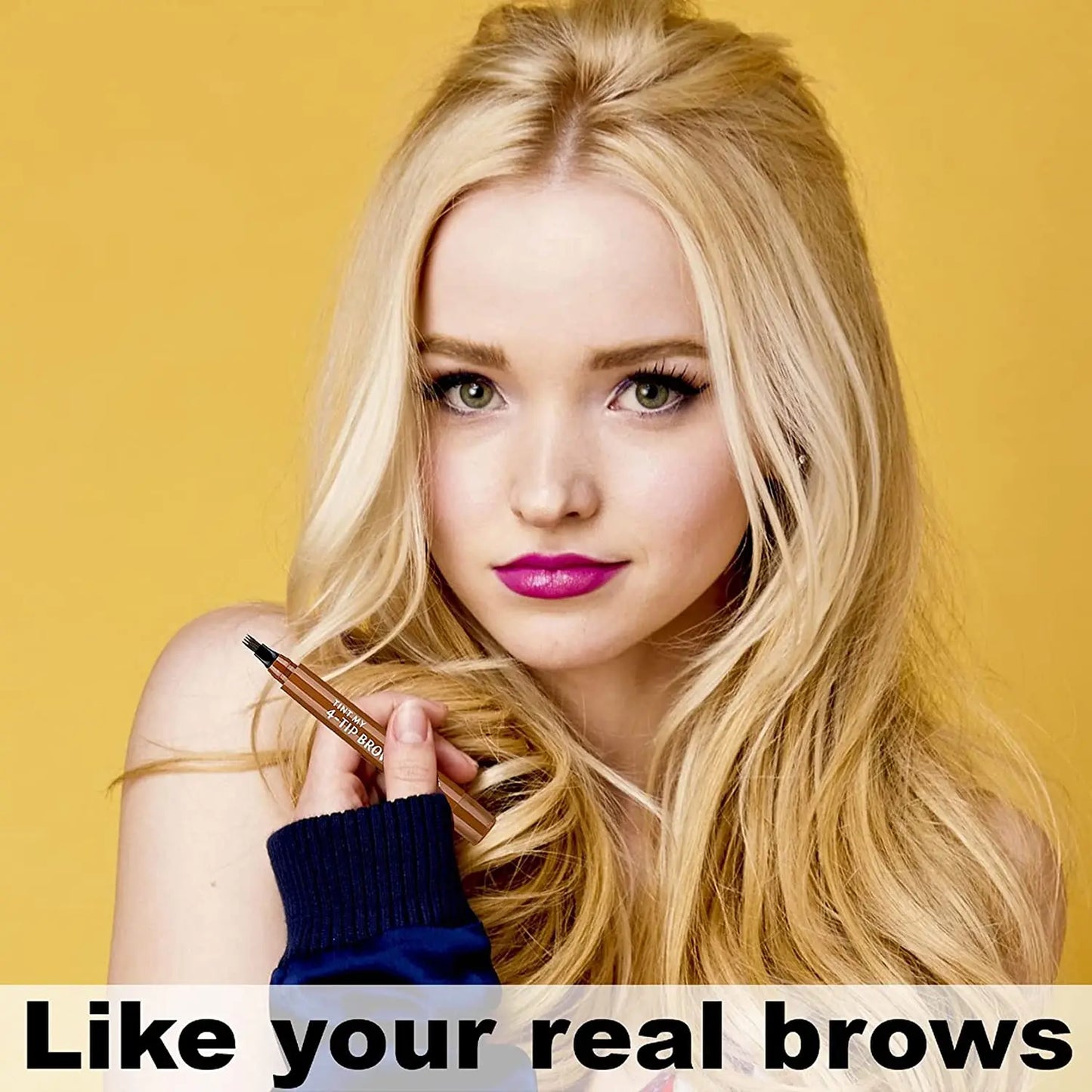 ( ব্ল্যাক কালার ) Waterproof 4 Points Eyebrow Pen