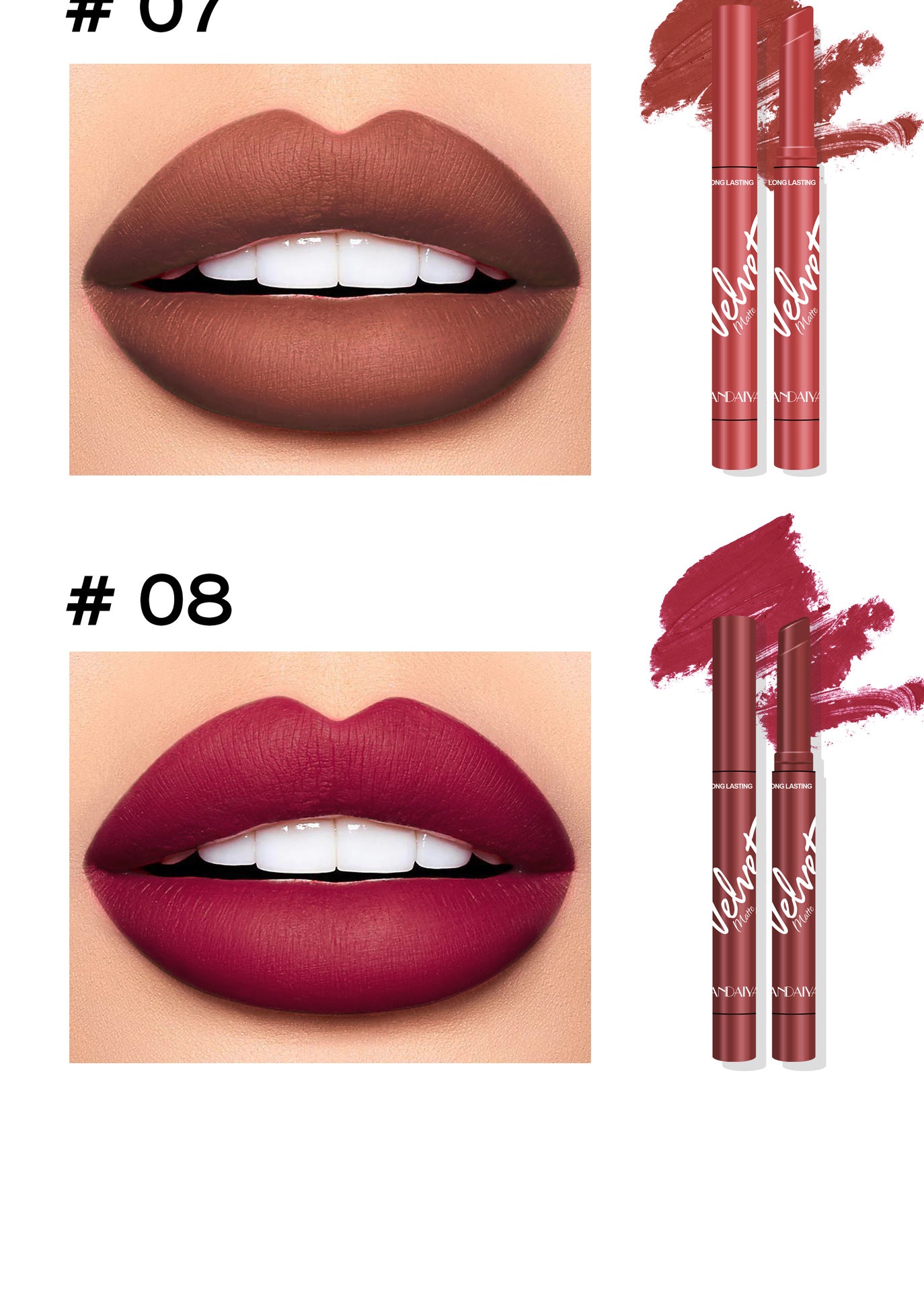 8 Colors Velvet Matte Lip Stick