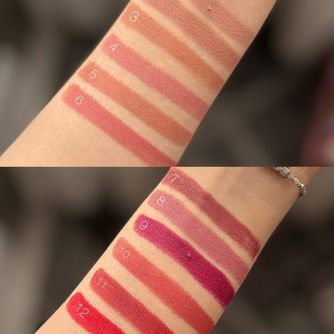 Dragon Ranee 12Pcs Nude+Deep Matte Velvet Lipstick + Lip Liner and Lipstick-12Pcs Nude+Deep Shade