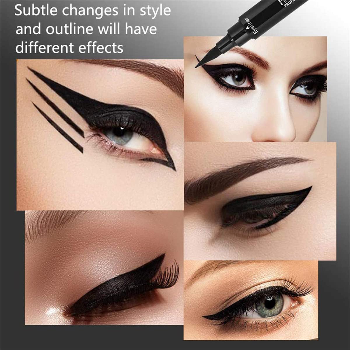 1 pcs Miss Rose Stamp Eyeliner 2 in 1