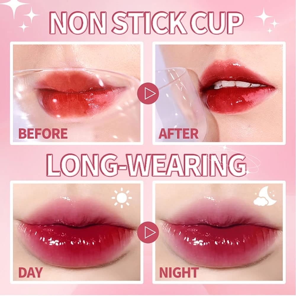 Set A-10 Colors Lip Tint Stain Set, Korean Lip Gloss