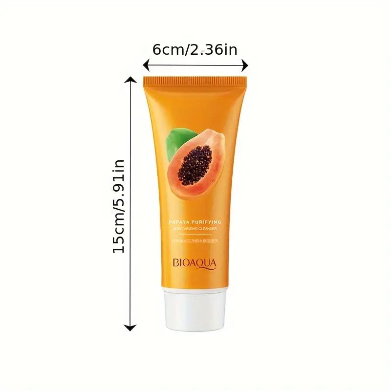 BIOAQUA Papaya Cleansing Cleanser-2pcs+২পিচ ফ্রি