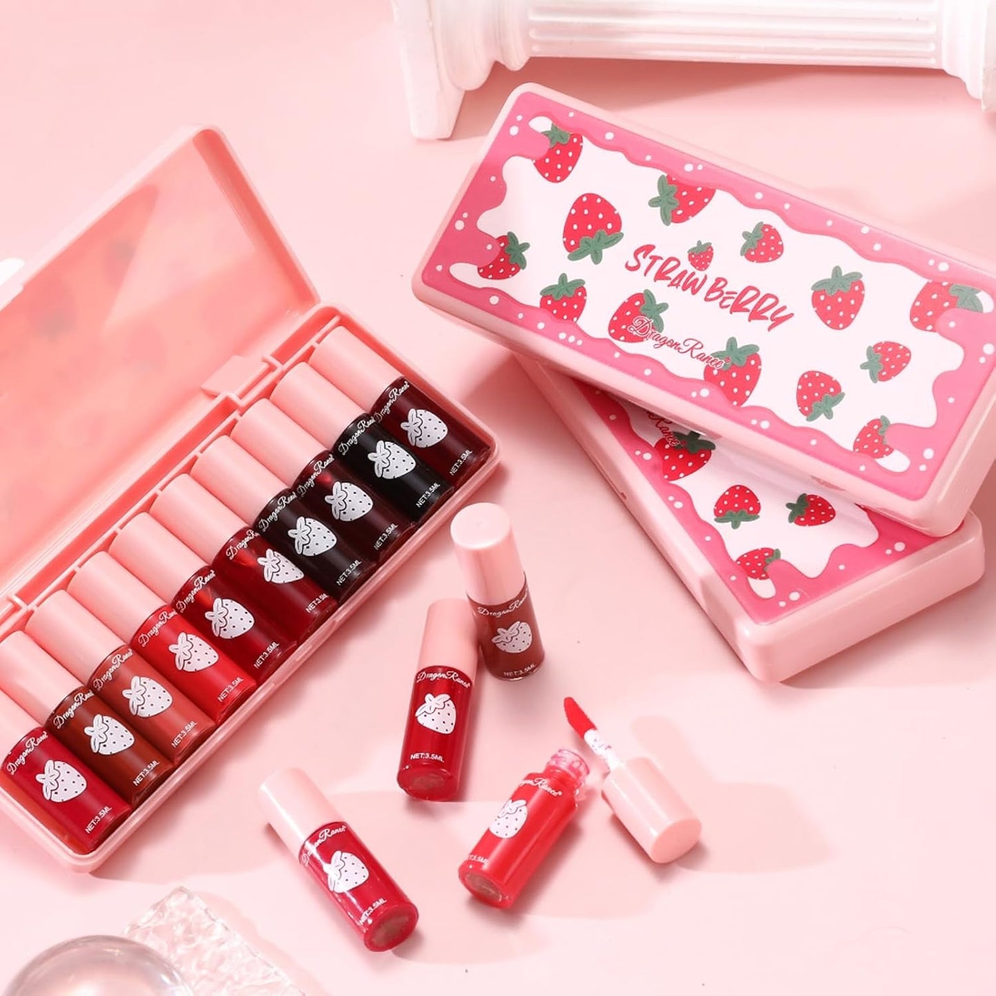 Set A-10 Colors Lip Tint Stain Set, Korean Lip Gloss