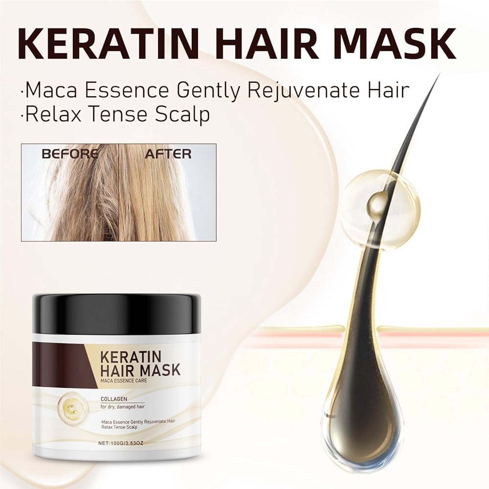 Keratin Hair Treatment Mask For Smooth & Shine Hair