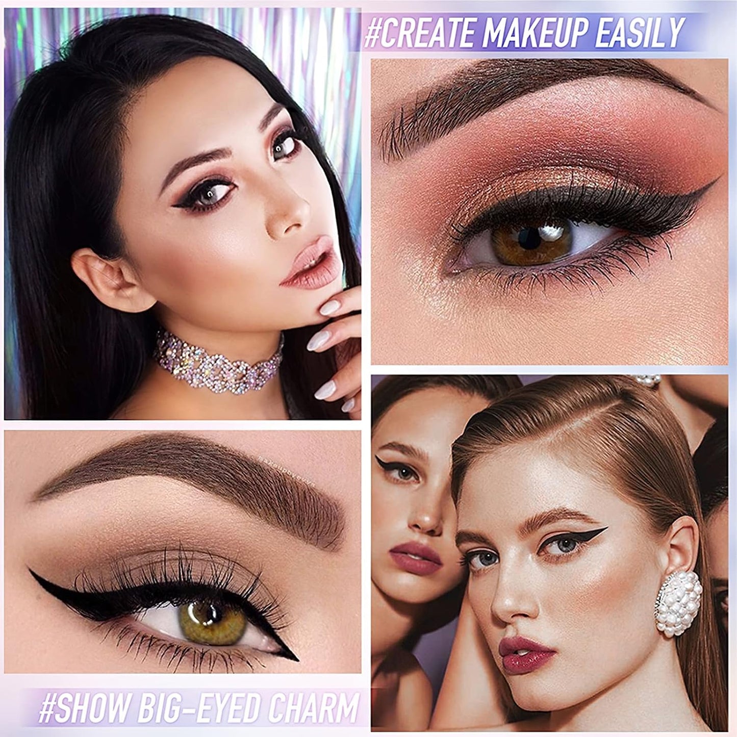 1 pcs Miss Rose Stamp Eyeliner 2 in 1