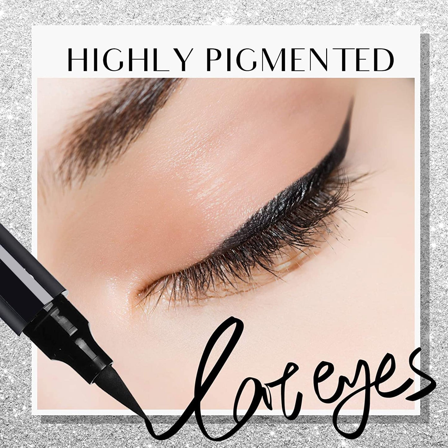 1 pcs Miss Rose Stamp Eyeliner 2 in 1