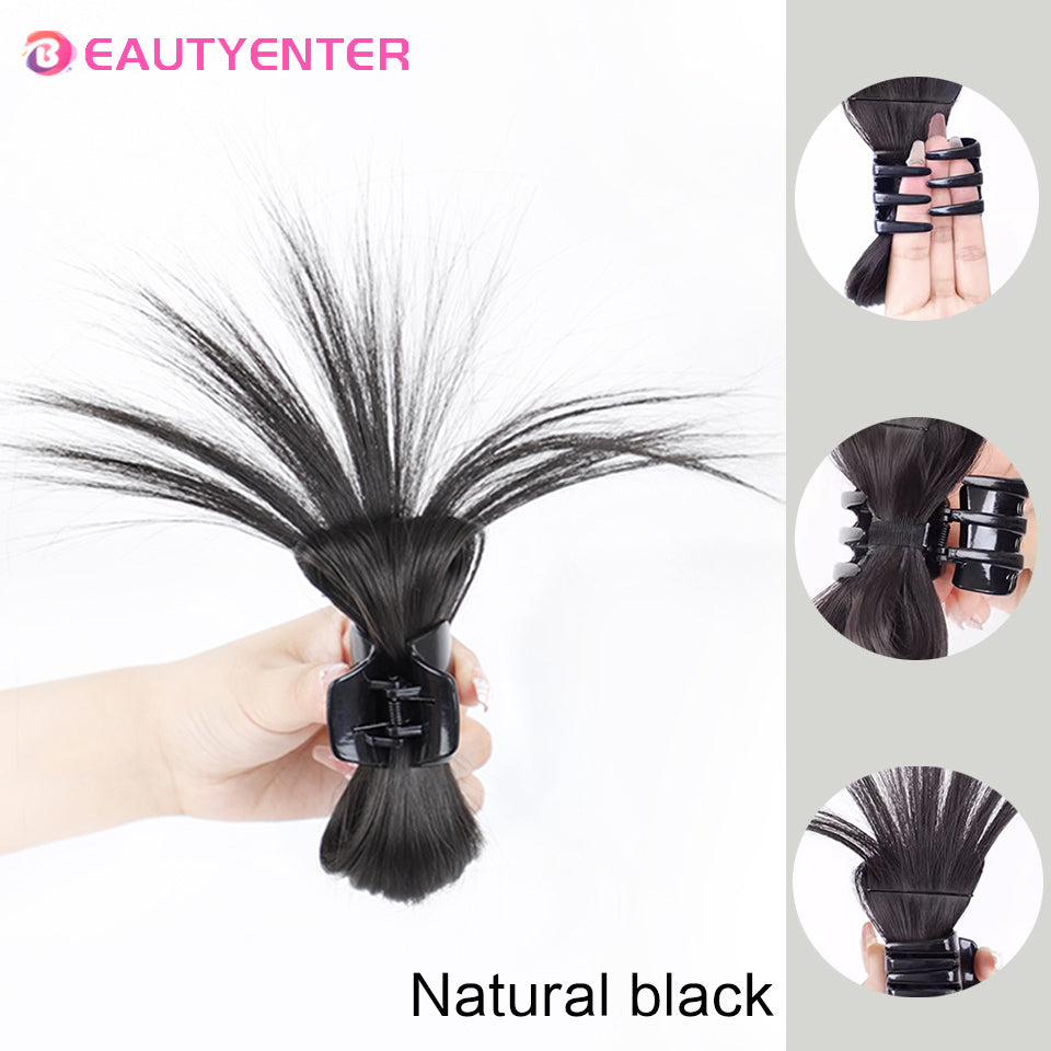 Messy Bun Hair Piece Claw Clip-Light Brown Color