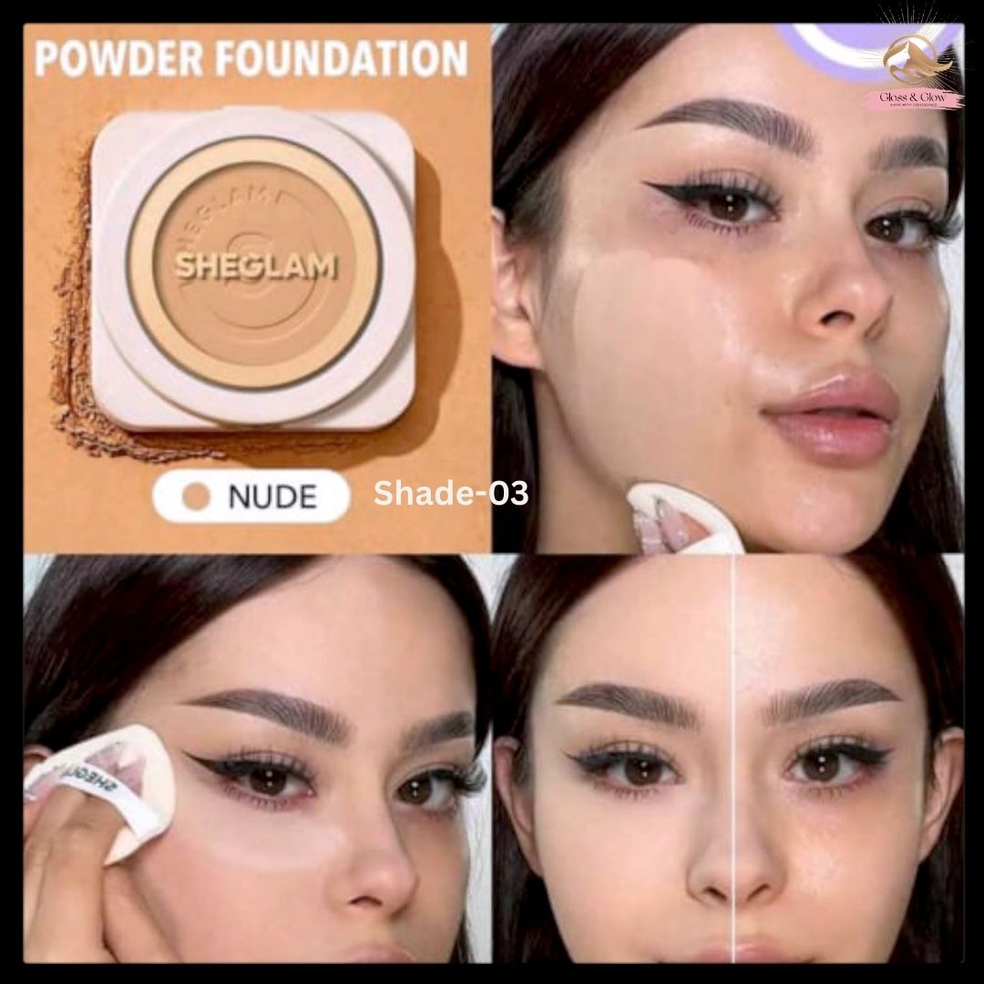 Sheglam Skin Focus Full Coverage Powder Foundation-Nude-Shade-03