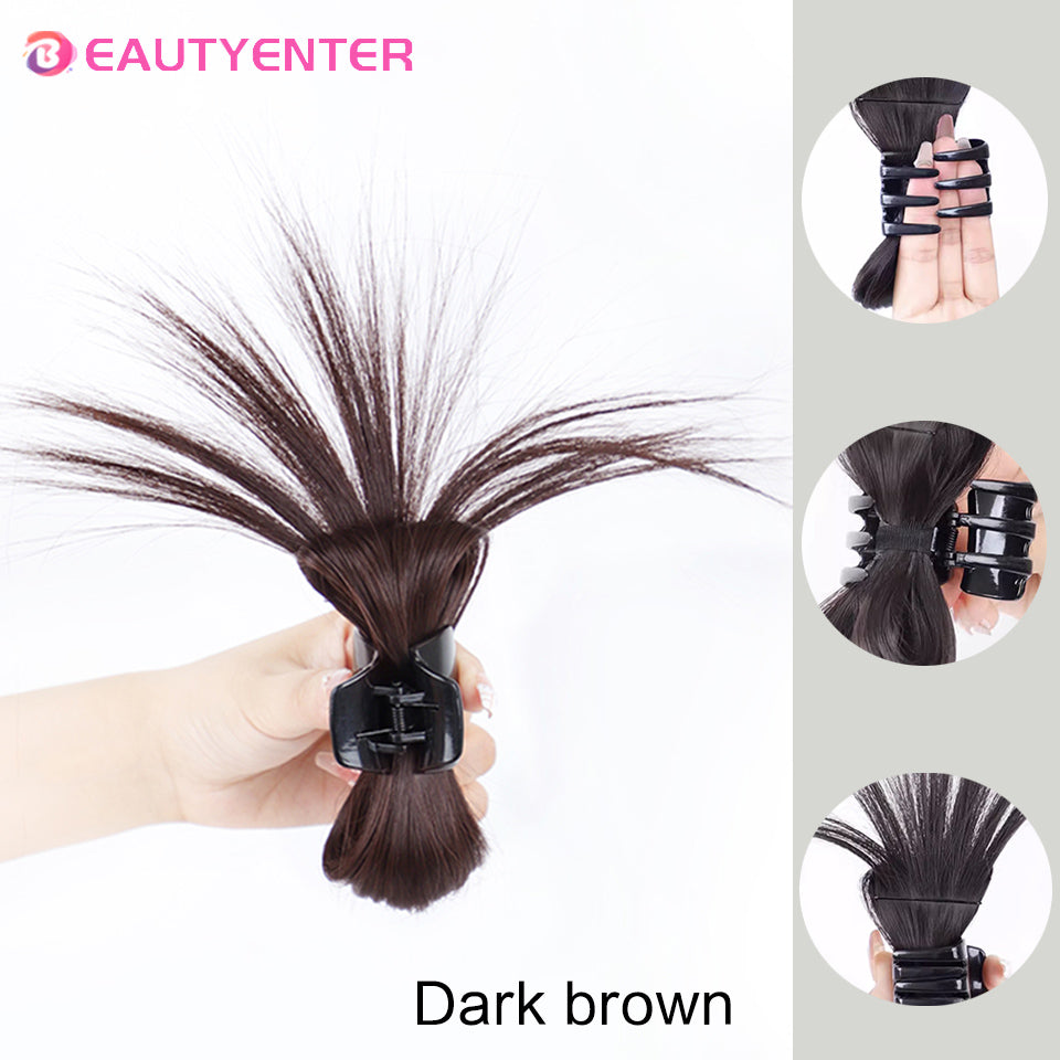 Messy Bun Hair Piece Claw Clip-Light Brown Color