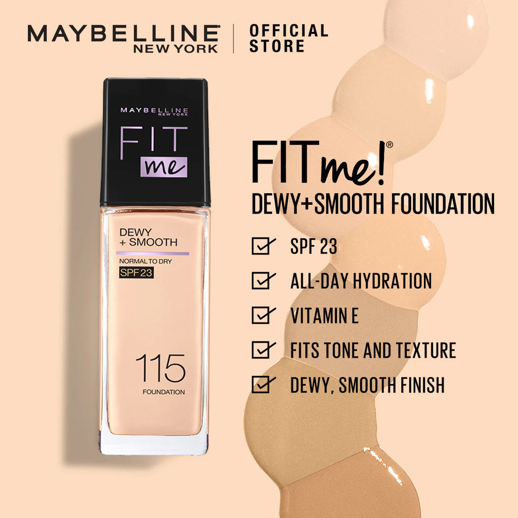Maybelline Fit Me Matte + Poreless Liquid Foundation SPF-(115 Shed)