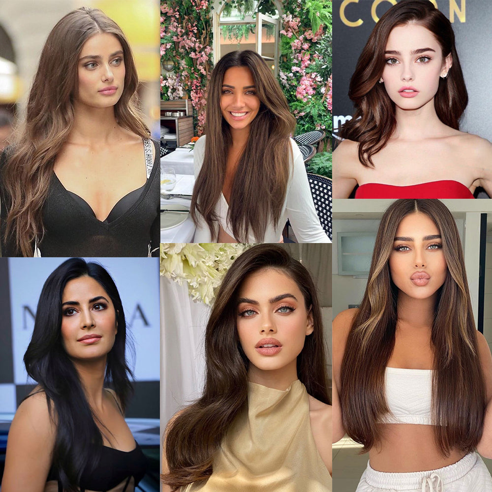 ১২ ইঞ্চি (কালো কালার) Women Fluffy Invisible Seamless Hair Pads Clip in Hair Extension Lining