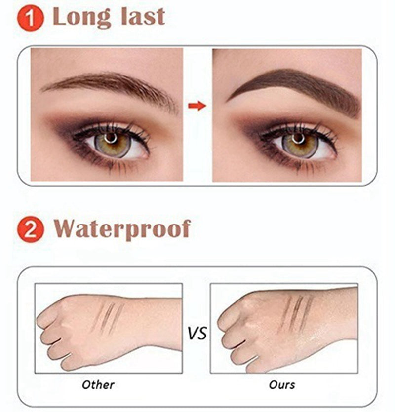 ( ব্ল্যাক কালার ) Waterproof 4 Points Eyebrow Pen