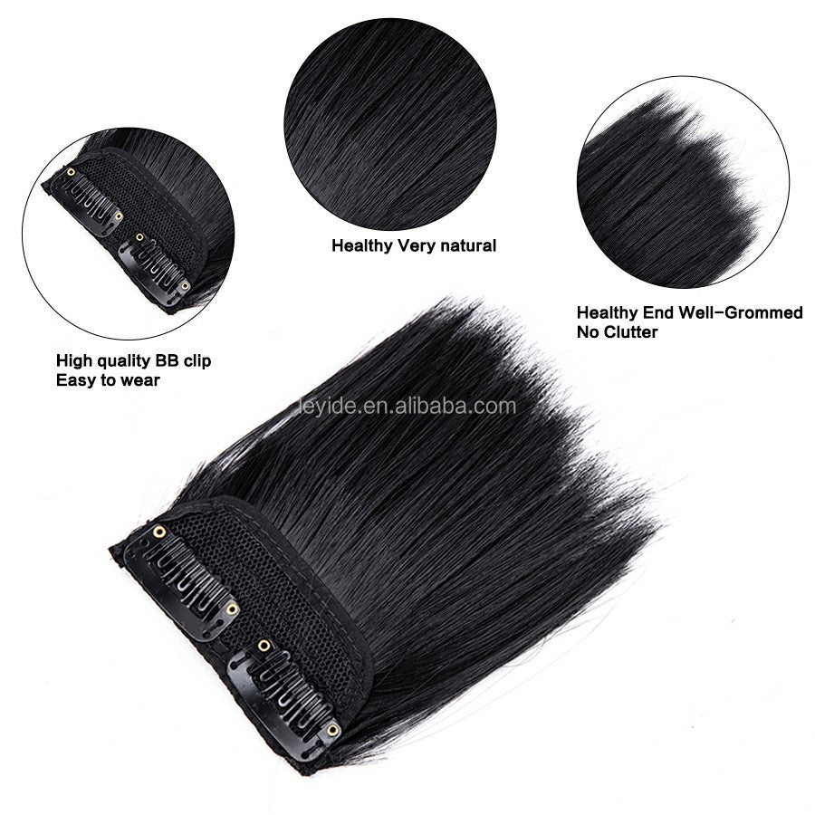 ৪ ইঞ্চি (ডার্ক ব্রাউন কালার) Women Fluffy Invisible Seamless Hair Pads Clip in Hair Extension Lining