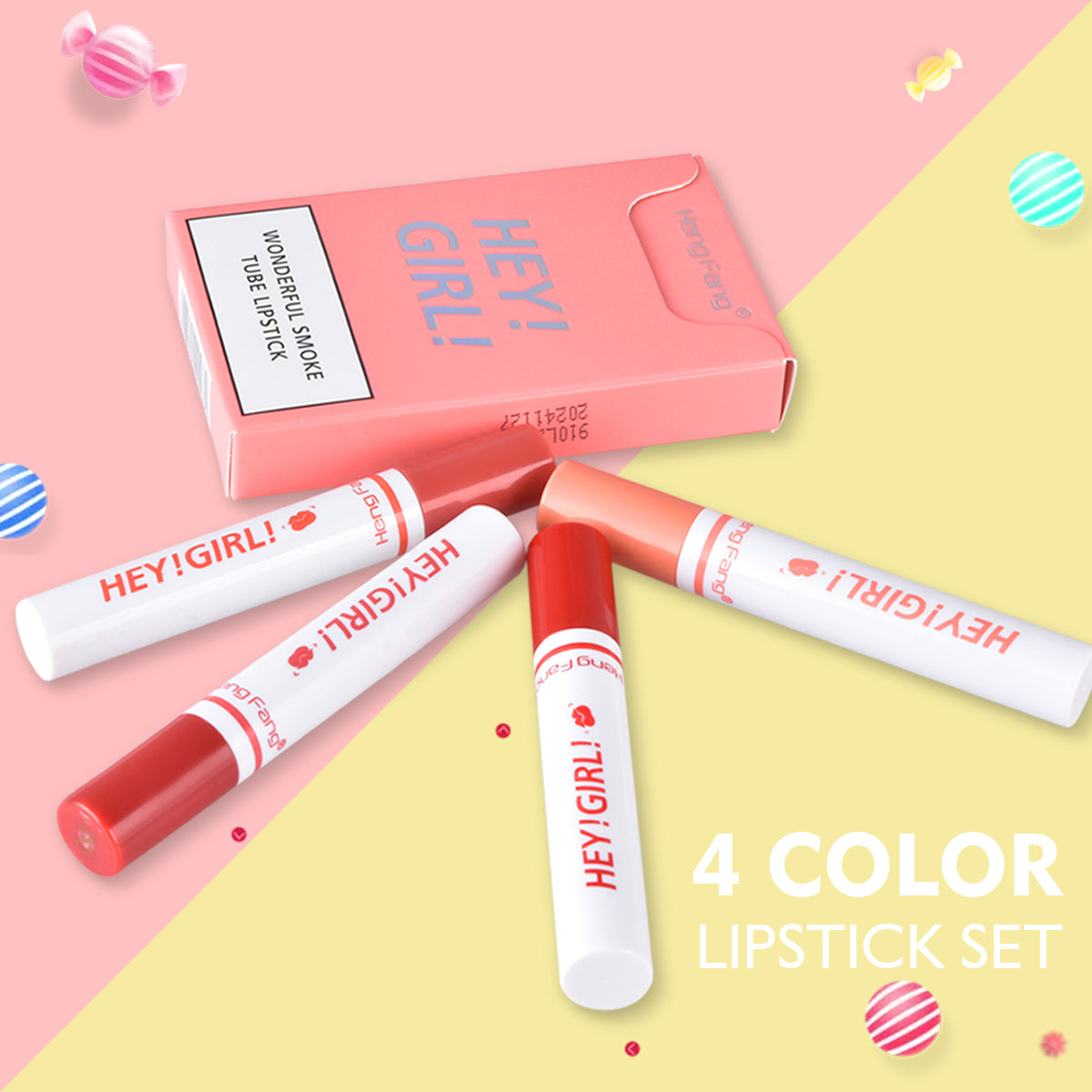 Heng Fang লিপ মেকআপ টুল Wonderful Smoke Tube Lipsticks