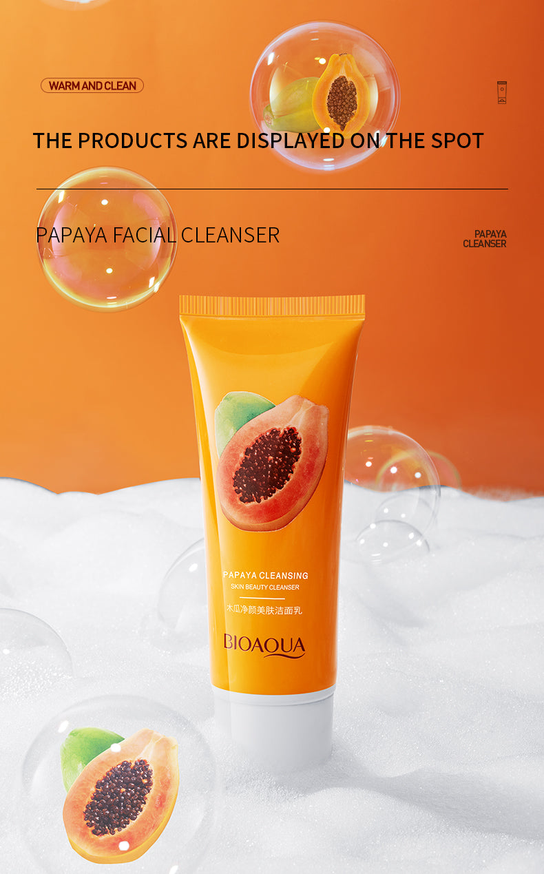 BIOAQUA Papaya Cleansing Cleanser-2pcs+২পিচ ফ্রি