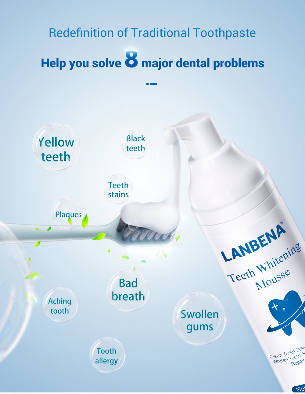 LANBENA Tooth-Cleaning Mousse Toothpaste