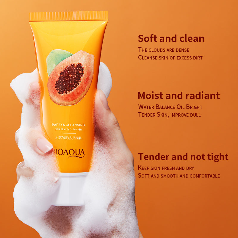 BIOAQUA Papaya Cleansing Cleanser-2pcs+২পিচ ফ্রি