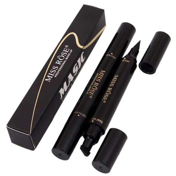 1 pcs Miss Rose Stamp Eyeliner 2 in 1