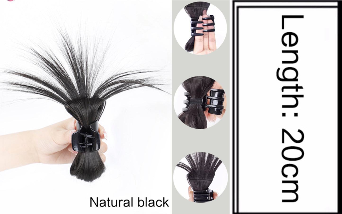 Messy Bun Hair Piece Claw Clip-Light Brown Color