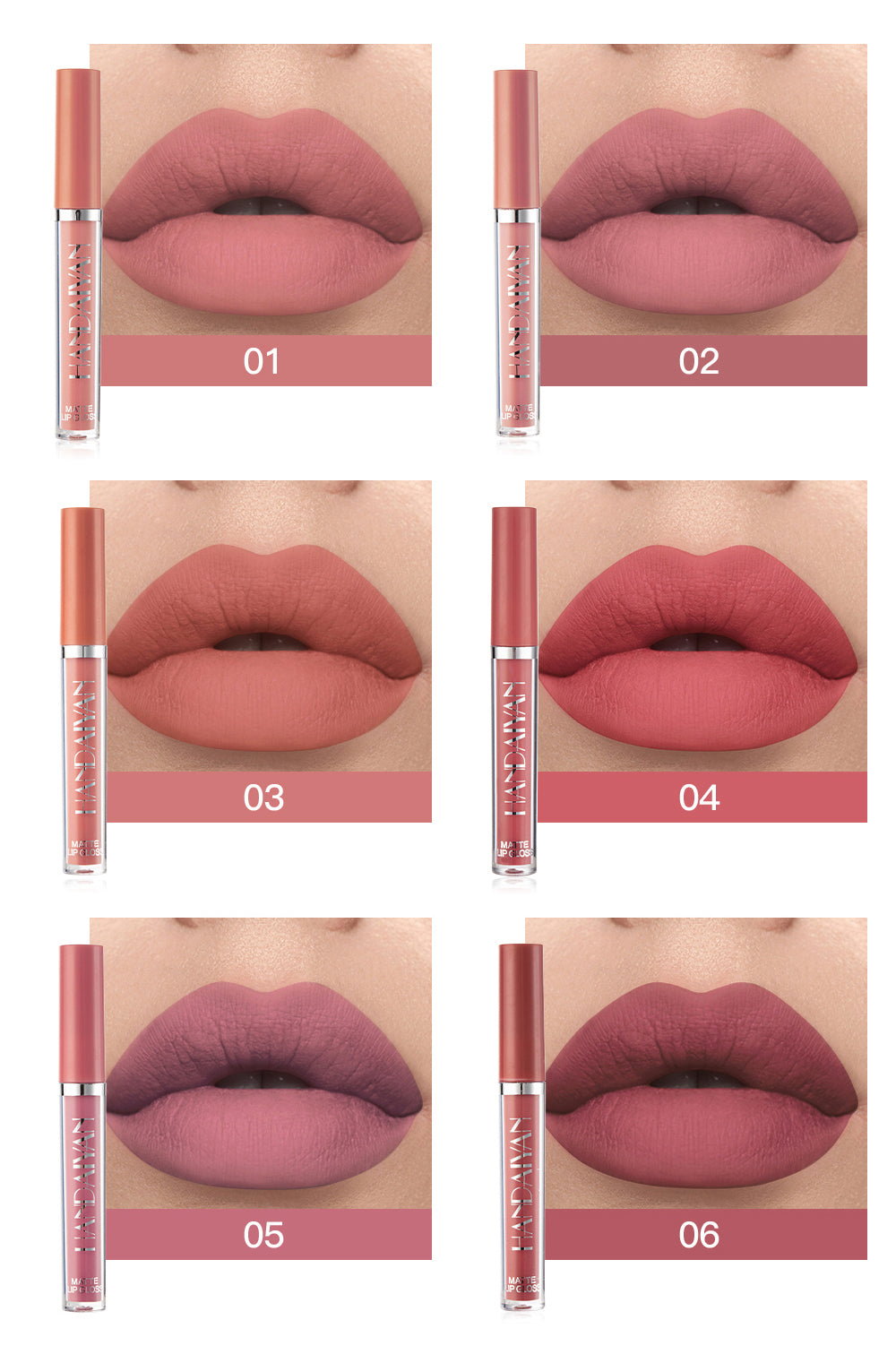 Handaiyan 6 Color Matte Liquid Lipstick