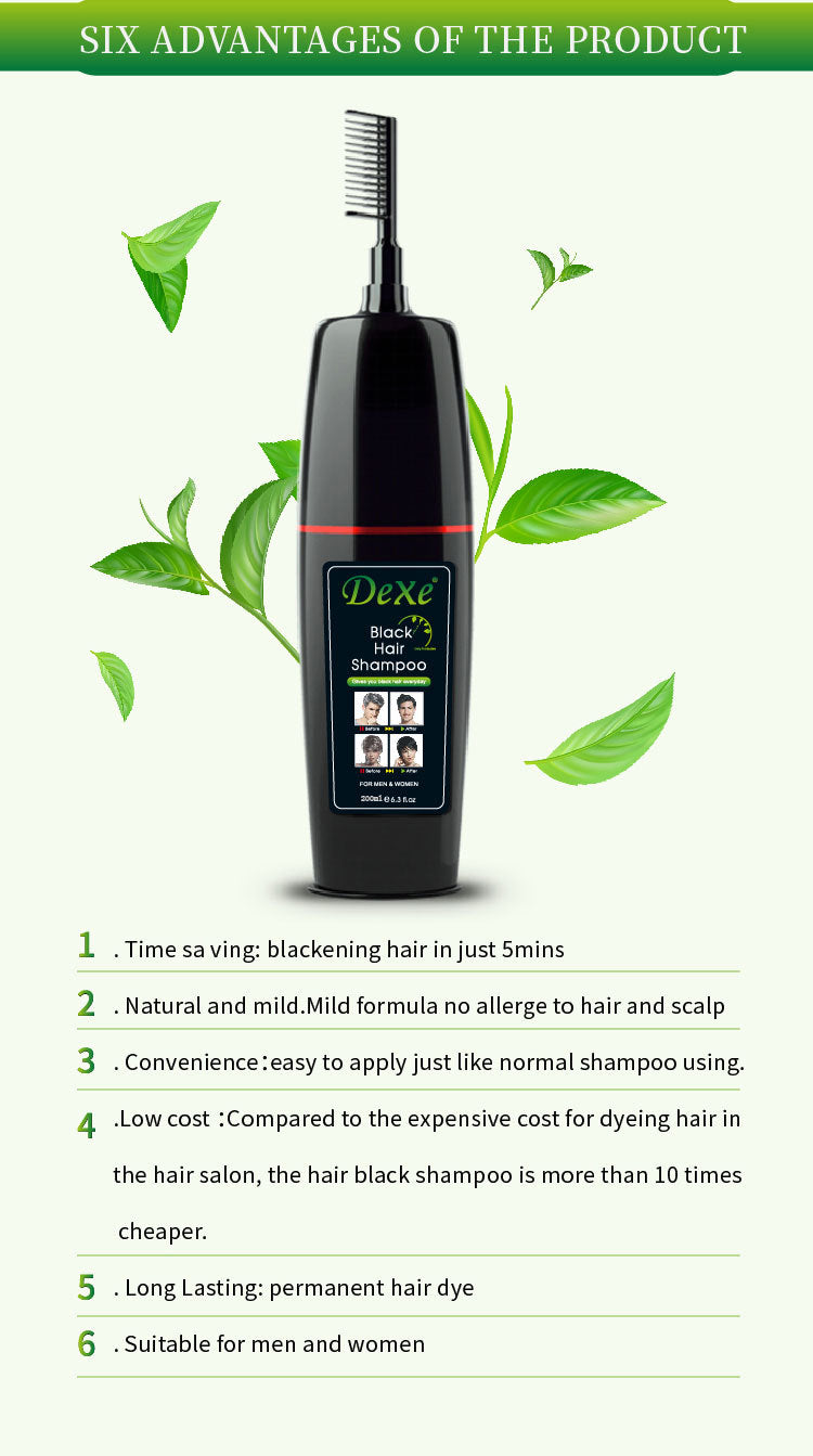 ( ২০০ML হার্বাল শেম্পু ) Dexe Fast Black Hair Shampoo