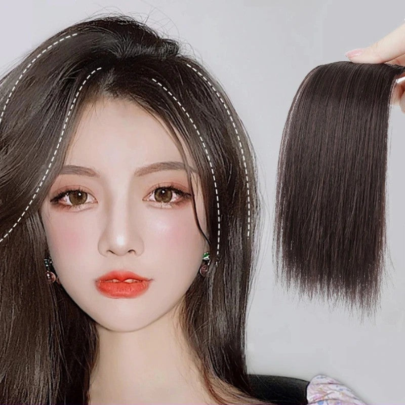 ৮ ইঞ্চি (লাইট ব্রাউন কালার) Women Fluffy Invisible Seamless Hair Pads Clip in Hair Extension Lining