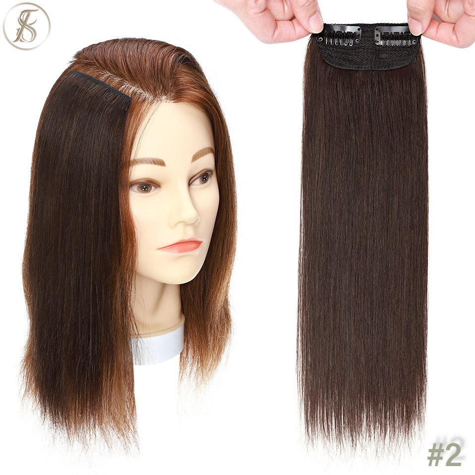 ১২ ইঞ্চি (কালো কালার) Women Fluffy Invisible Seamless Hair Pads Clip in Hair Extension Lining
