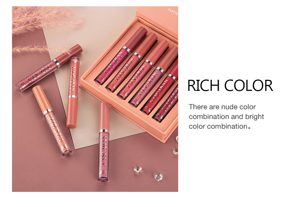 Handaiyan 6 Color Matte Liquid Lipstick