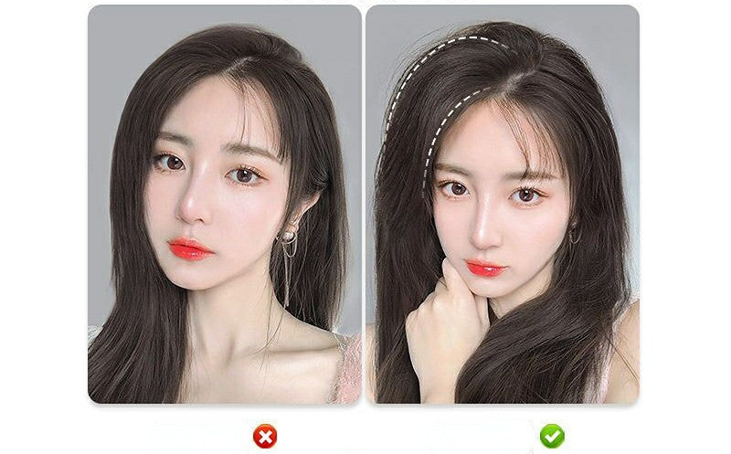 ৮ ইঞ্চি (লাইট ব্রাউন কালার) Women Fluffy Invisible Seamless Hair Pads Clip in Hair Extension Lining