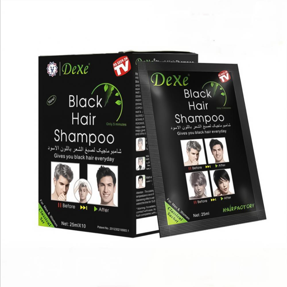 (৭০ টাকা পিচ ৫ পিচের সেট )Dexe Fast Black Hair Shampoo