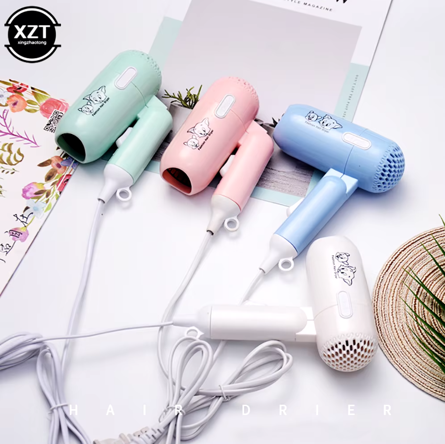 (পেস্ট কালার) Two-Speed Wind Mini Hair Dryer
