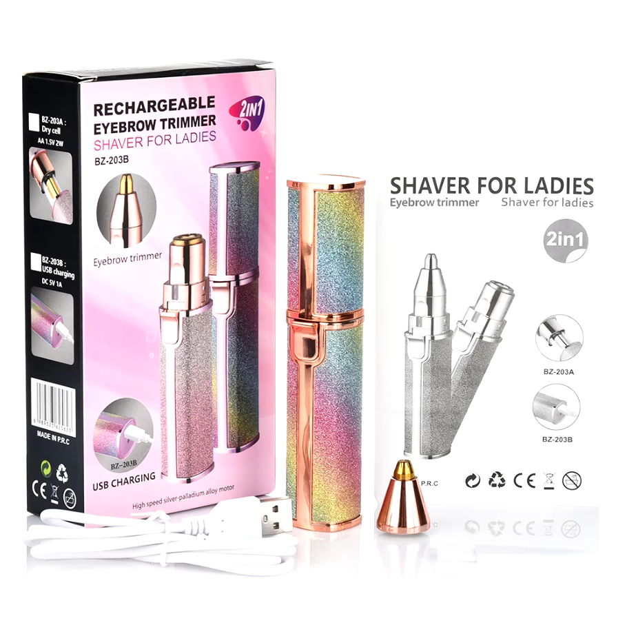 2 in 1 Rechargeable Electric Eyebrow Trimmer