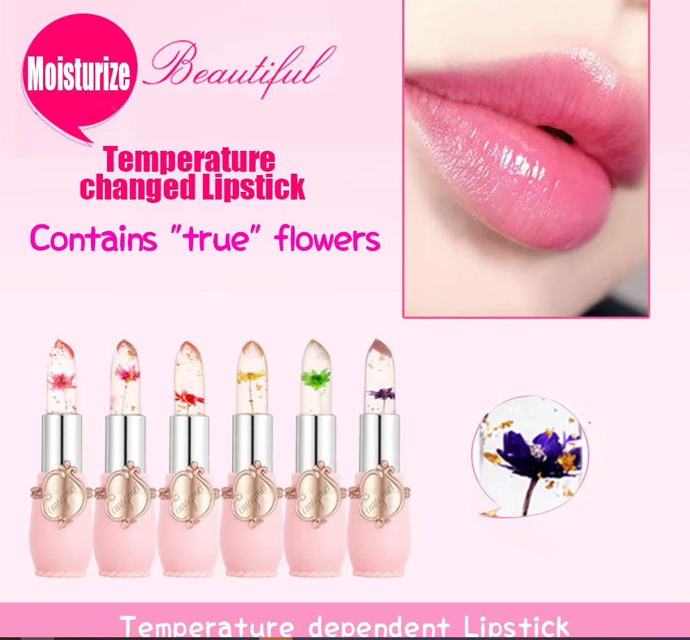 ( ৬ পিসের সেট ) Jelly Dried Flower Color Changing Lip Balm