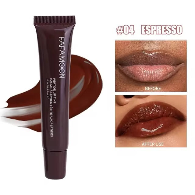 ১ পিস-(Color Shade-ESPRESSO)- Moisturizing Oil Mirror Lipstick Plumping Lip