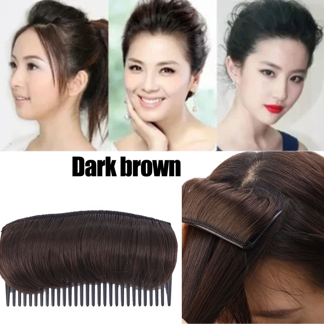 ২ পিচ ডার্কব্রাউন কালার-Invisible Fluffy Hairs Pad-2pcs-Dark Brown Color