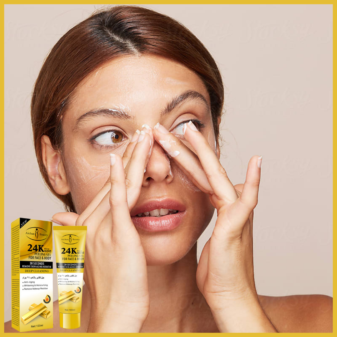 Aichun beauty 24k pure gold peeling gel for face & body 100 ML