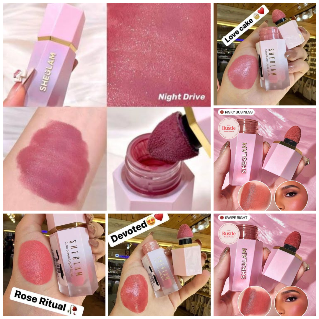 Sheglam Color Bloom Liquid blush-6 Color combo