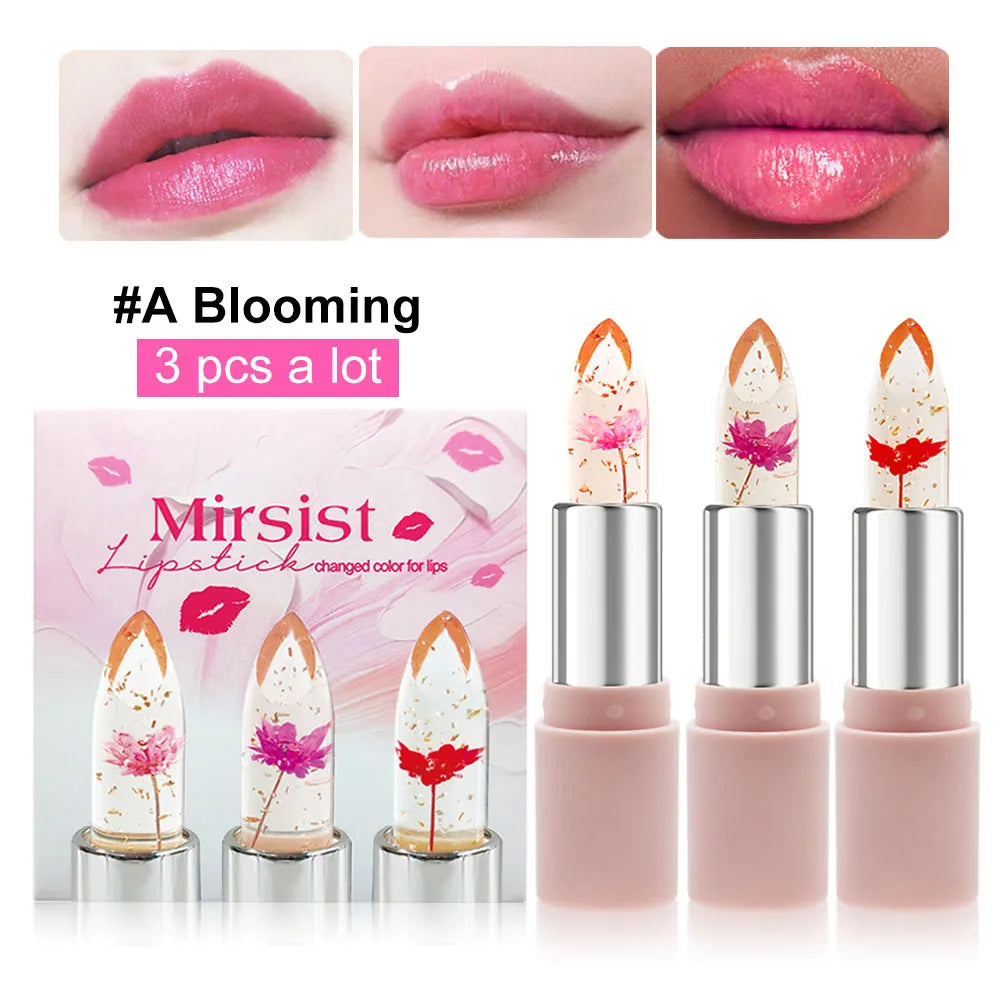 ( ৬ পিসের সেট ) Jelly Dried Flower Color Changing Lip Balm