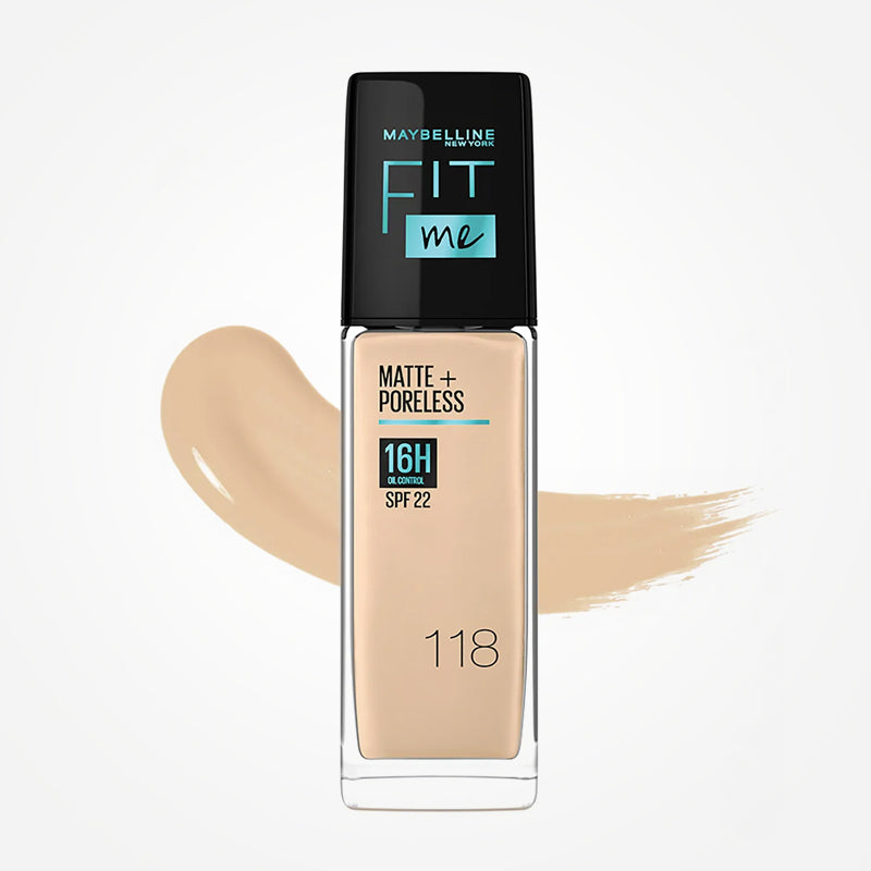 Maybelline Fit Me Matte + Poreless Liquid Foundation SPF-(118 Shed)